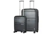 Volair Zurich Hardside 2 Piece Spinner Suitcase Set Large & Cabin Black