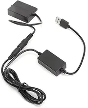 LP‑E8 Dummy Battery DC Power Adapter USB Coupler Charger Kit for 550D 600D 650D 700D/Kiss X7i X6 X5 X4, Portable Power Supply for Power Bank/Mobile Power
