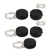 2 x 3V Coin Cell Button Battery Holder Case Storage w Switch Black 5pcs
