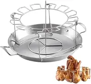 YIGECHENXIN Stainless Steel Barbecue Kabob Set, Skewer Rack with Stand Multi-Compartment Separation High Temperature Resistance for Grilling Home Kitchen Kabobs