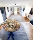 24" Petrified Agate Stone Coffee Table Tops Handmade Furniture Bedroom Luxury