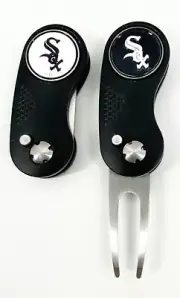 GOLF SWITCHBLADE Chicago White Sox DIVOT REPAIR TOOL + Ballmarker Black