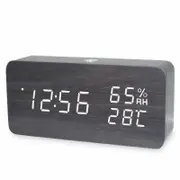 TODO Digital LED Alarm Clock w/ Temperature Display + Control APP - Black