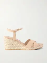 [Stuart Weitzman] Stuart Weitzman - Dayna Suede Espadrille Wedge Sandals - Beige - US5 US5 Neutrals