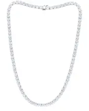 Diana M. 14K 25.42 ct. tw. Lab-Grown Diamond Tennis Necklace