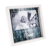 - Life is Better On The River - 7.5" Square Shadow Box Picture Frame Captured...