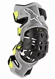 Alpinestars 6501319-195-S Bionic 7 Knee Set Silver/Yellow