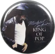 33438 MICHAEL JACKSON King Of Pop 1958-2009 Vintage Gift 1.5" Pin Button
