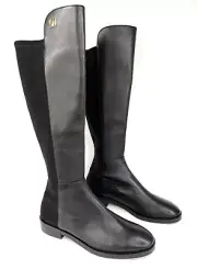 STUART WEITZMAN Keelan Black Leather Knee High SW Logo City Boots Size US 5