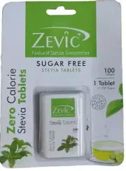 ZEVIC Stevia Leaves + Stevia White 100 Tablet Sugarfree