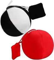 JOINPAYA Balls 2 Pack Textured Soft Plush Balls for Sensory Play Newborn Developmental Toys Suction