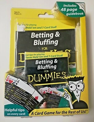 Betting & Bluffing For Dummies Guidebook For Texas Holdem & 7 Card Stud Sealed