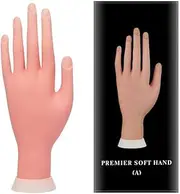 HIGHROCK Practice Hand, Nail Art Training Hand, Fake Hand for Nails Practice, Flexible Bendable Manicure Hand Practice Tool(Left hand)