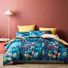 Amazon Teal Queen bed Quilt Cover Set by Logan & Mason