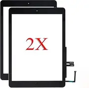 for iPad 6 6th Gen A1893 A1954 Screen Replacement 2 Pack 9.7 Inch Digitizer, for iPad 6 6th Gen Touch Screen Digitizer Replacement with Home Button(Black)