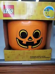 LEGO Large New Storage Head Container Pumpkin Halloween Stackable 4032 Kids