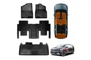 3D Front Rear Floor Mats Boot Liner Set for Kia Carnival KA4 Series 2020-Onwards All Weather Heavy Duty Cargo Car Trunk Luggage Tray