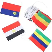 JEWEDECO Flag Banner International Bunting Flags Outdoor Sports Bar Decor Vibrant Decorations