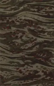 3x5 Dalyn Brown Swirls Curves Dotted Abstract Door Mat UP2 - Aprx 3' 3" x 5' 1"