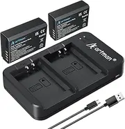 Artman LP-E10 Battery 2-Pack 1600mAh and Rapid Dual USB Charger for Canon LP E10, EOS Rebel T7 T6 T5 T3 T100, Kiss X50 X70 X80 X90, EOS 1100D 1200D 1300D 1500D 2000D 3000D 4000D Digital Cameras