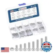 Kozelo 250pcs Socket Head Cap Screws Bolts Nut Assortment Kit - [#2-56x3/16 t