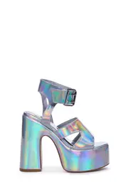 [Dolls Kill x AZALEA WANG] Milani Platform Heels - Holographic