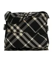 Burberry Medium Checked Trench Tote Bag One size Black/plain white