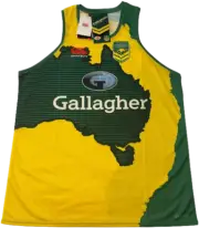 Australian Kangaroos Training Singlet XS - 5XL Kangaroo Gold NRL CCC 22