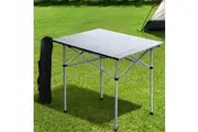 Weisshorn Folding Camping Table 70CM Roll Up Outdoor Picnic BBQ Aluminium Desk