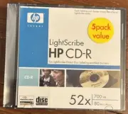 HP DVD+R 8x Recordable Discs 4.7 GB Data/120 Mins/Pack of 5 NIB
