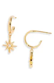 Estella Bartlett North Star Huggie Hoop Earrings in Gold at Nordstrom One Size