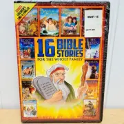 16 Bible Stories for the Whole Family (DVD + Bonus Sing-A-Long CD, 2014) New