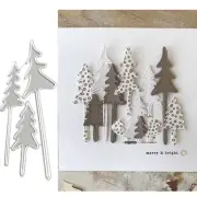 3pcs Tree Metal Die Cuts,Christmas Tree Cedar Deer Cutting Dies Cut Stencils ...