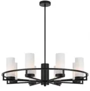 Telbix Lighting Eamon 8 Lights Pendant Light - Black/Opal