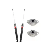 Pair Rear KYB Shock Absorbers + Strut Top Mount Kit for Citroen C4 05-11