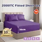 High Quality 2000TC Ultra Soft Fitted Sheet Set Single/Double/Queen/King/ Bed AU