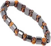 UTHCLO 1pc Natural Retro Magnetic Hematite Charm Bracelet for Men Women Bangle Magnetic Therapy for Energy and Health
