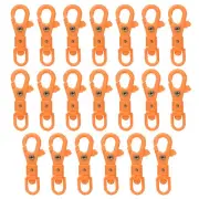 20 Pcs Plastic Lobster Claw Clasps Swivel Snap Hook Trigger Clip, Orange