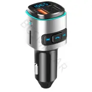 Wireless Car Bluetooth FM Transmitter MP3 Player 2 USB Charger Adapter Handsfree (for: Fiat)