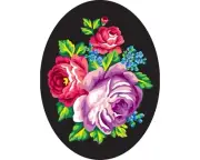 "Flowers" Printed Needlepoint Tapestry Canvas 7026