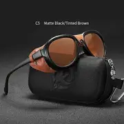 KDEAM New Pilot Sunglasses Steampunk Mirror UV400 Glasses Men Women Outdoor Driving Shades With Free Case C5
