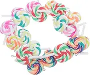 [ULDIGI] Charm Lollipops in Bulk 20pcs Lollipop Decor for Necklace Bracelet Keychain Diy Craft Supplies for Girls
