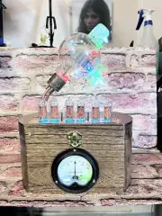 Nixie Clock IN-14 Retro Steampunk. Deforest Type 552 Tube + Rgb Lit USN METER
