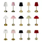 Fabric Shade Desk Lamp USB Rechargeable 3 Color Stepless Dimming Pleated Lamp