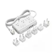 220V to 110V Voltage Converter for Travel with 4 USB Ports (1 USB C), 3 AC