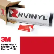 3M 7125 Scotchcal Perfect Match Red 263 Vinyl Film Sign Craft Hobby Sheet Roll