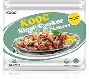 [NEW] KOOC Disposable Slow Cooker Liners and Cooking Bags, Extra Large Size Fits 2QT - 4QT Pot, 11"x 17", 1 Pack (10 Counts), Fresh Locking Seal Design, Suitable for Oval & Round Pot, BPA Free