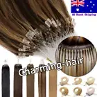 Micro Ring Beads Loop Tip 100% Remy Human Hair Extensions Full Head 200S AU