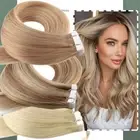 Straight Tape In Remy Skin Weft 100% Human Remi Hair Extensions THICK Full Head