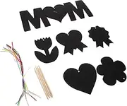 Mother's Day Scratch Paper Art Kit Set of Black Scratch Paper Decorative Tassels Boys and Girls DIY Craft Supplies
